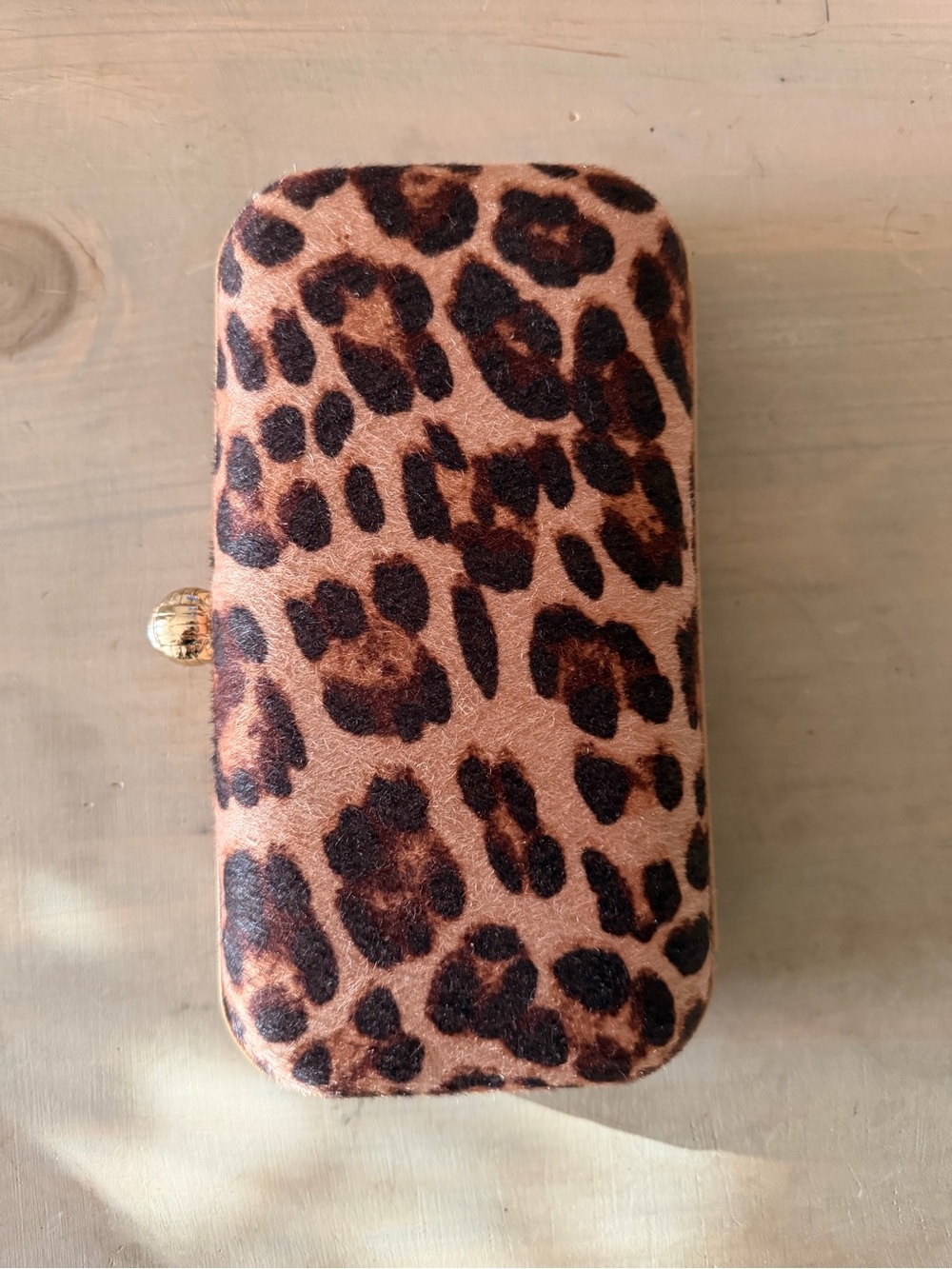 a new day Leopard Print Chain Crossbody in Brown and Gold